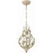 Josie 3 Light 9 inch Champagne Green Tea Mini Chandelier Ceiling Light