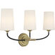 Niles Bath Vanity Light Wall Light in Black Forged and Modern Gold