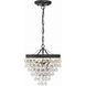Calypso 3 Light 13 inch Matte Black Chandelier Ceiling Light