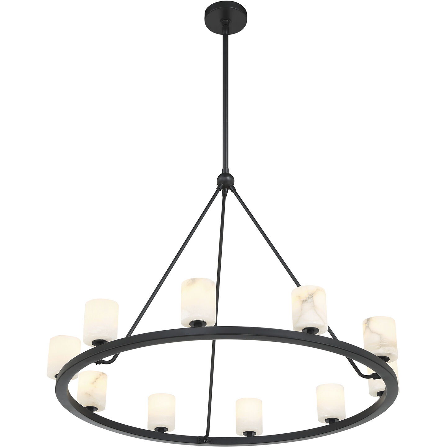 Aragon 10 Light 34.75 inch Matte Black Chandelier Ceiling Light