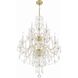 Traditional Crystal 15 Light 32 inch Polished Brass Chandelier Ceiling Light