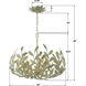 Broche 5 Light 23 inch Champagne Green Tea Chandelier Ceiling Light