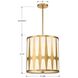 Royston 4 Light 17 inch Antique Gold Chandelier Ceiling Light in Antique Brass and Black