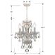 Traditional Crystal 4 Light 11 inch Wet White Mini Chandelier Ceiling Light in Clear Italian