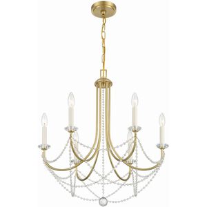 Delilah 6 Light 24 inch Aged Brass Chandelier Ceiling Light