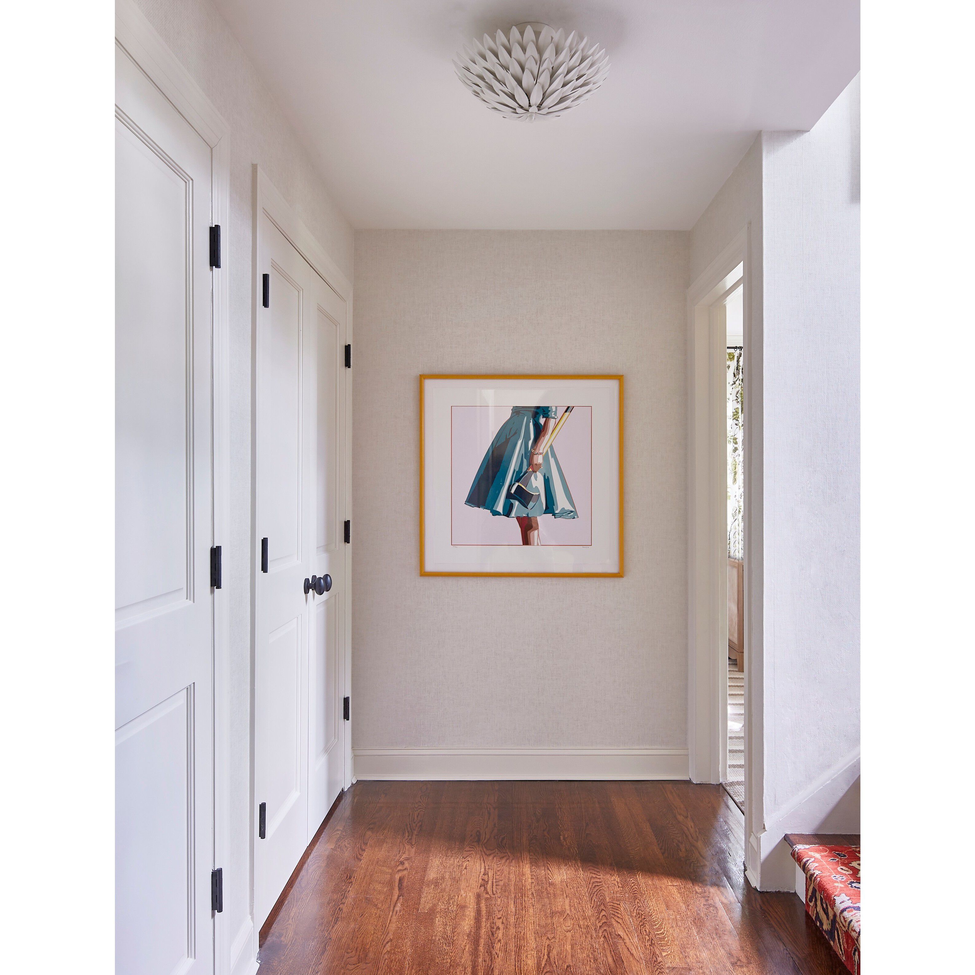 Broche 4 Light 16 inch Matte White Semi Flush Ceiling Light