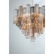 Addis 12 Light 26.75 inch Polished Chrome Chandelier Ceiling Light in Tronchi Glass Autumn