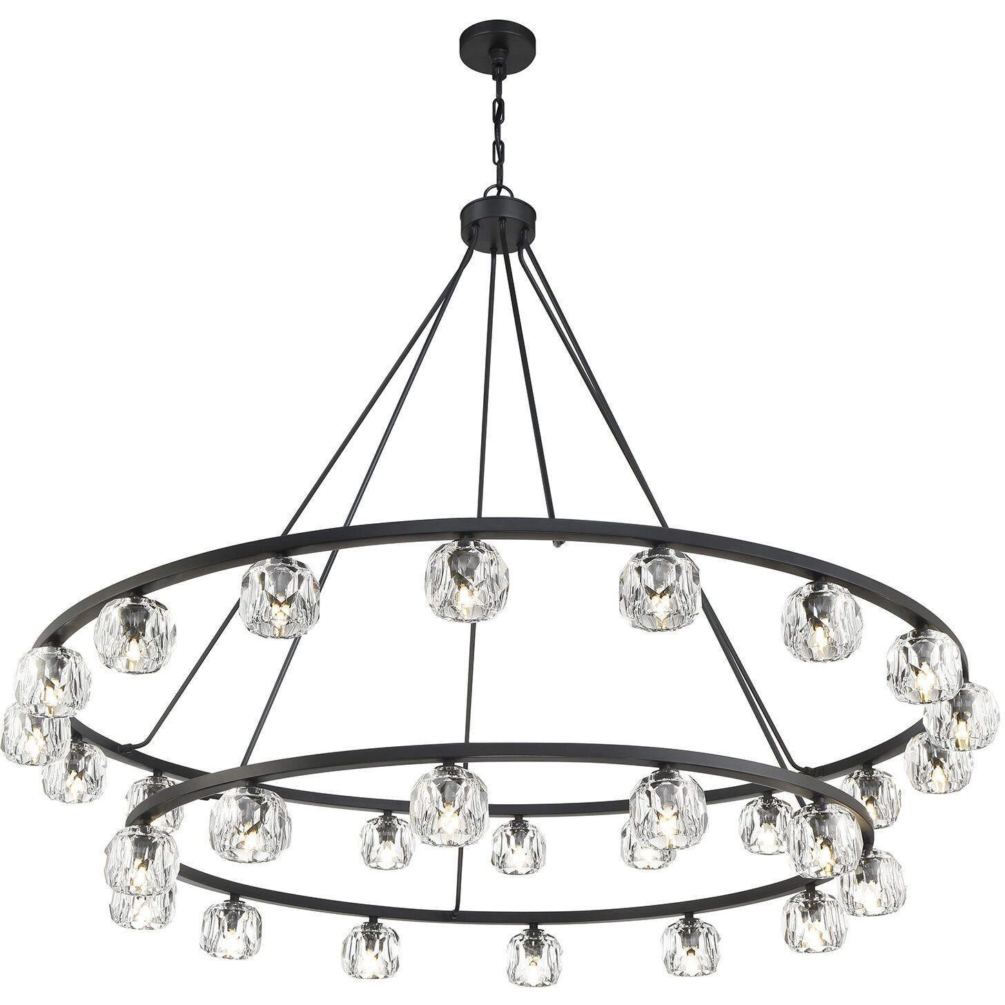 Aragon 30 Light 60 inch Matte Black Chandelier Ceiling Light