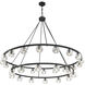 Aragon 30 Light 60 inch Matte Black Chandelier Ceiling Light