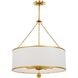 Broche 8 Light 29 inch Antique Gold Chandelier Ceiling Light