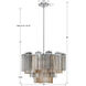 Addis 9 Light 22 inch Polished Chrome Chandelier Ceiling Light in Tronchi Glass Autumn
