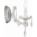Maria Theresa Sconce Wall Light in Clear Hand Cut, Polished Chrome