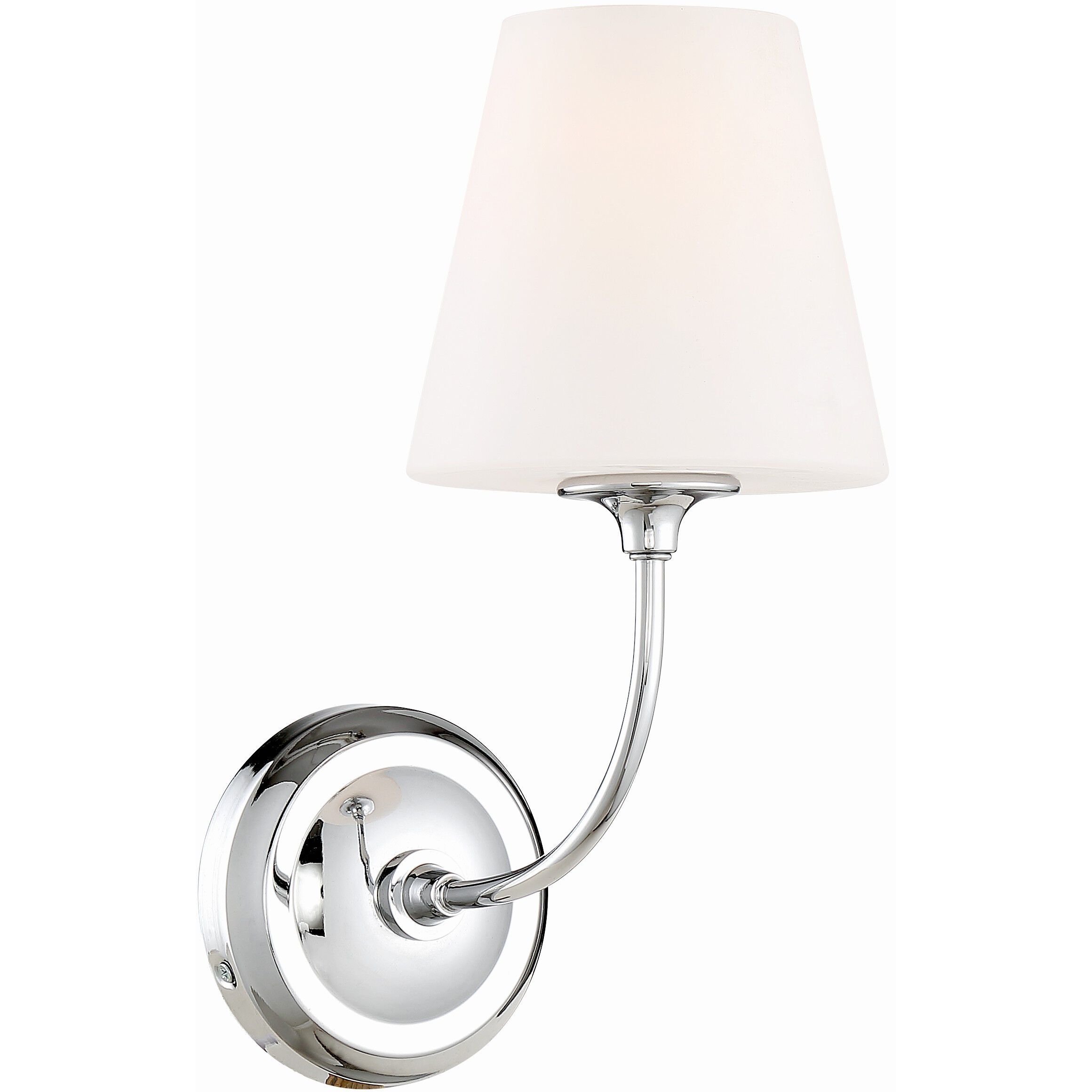 Polished chrome outlet sconce