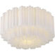 Addis 7 Light 22.25 inch Polished Chrome Flush Mount Ceiling Light in Tronchi Glass White