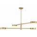Orson 4 Light 54 inch Modern Gold Linear Chandelier Ceiling Light