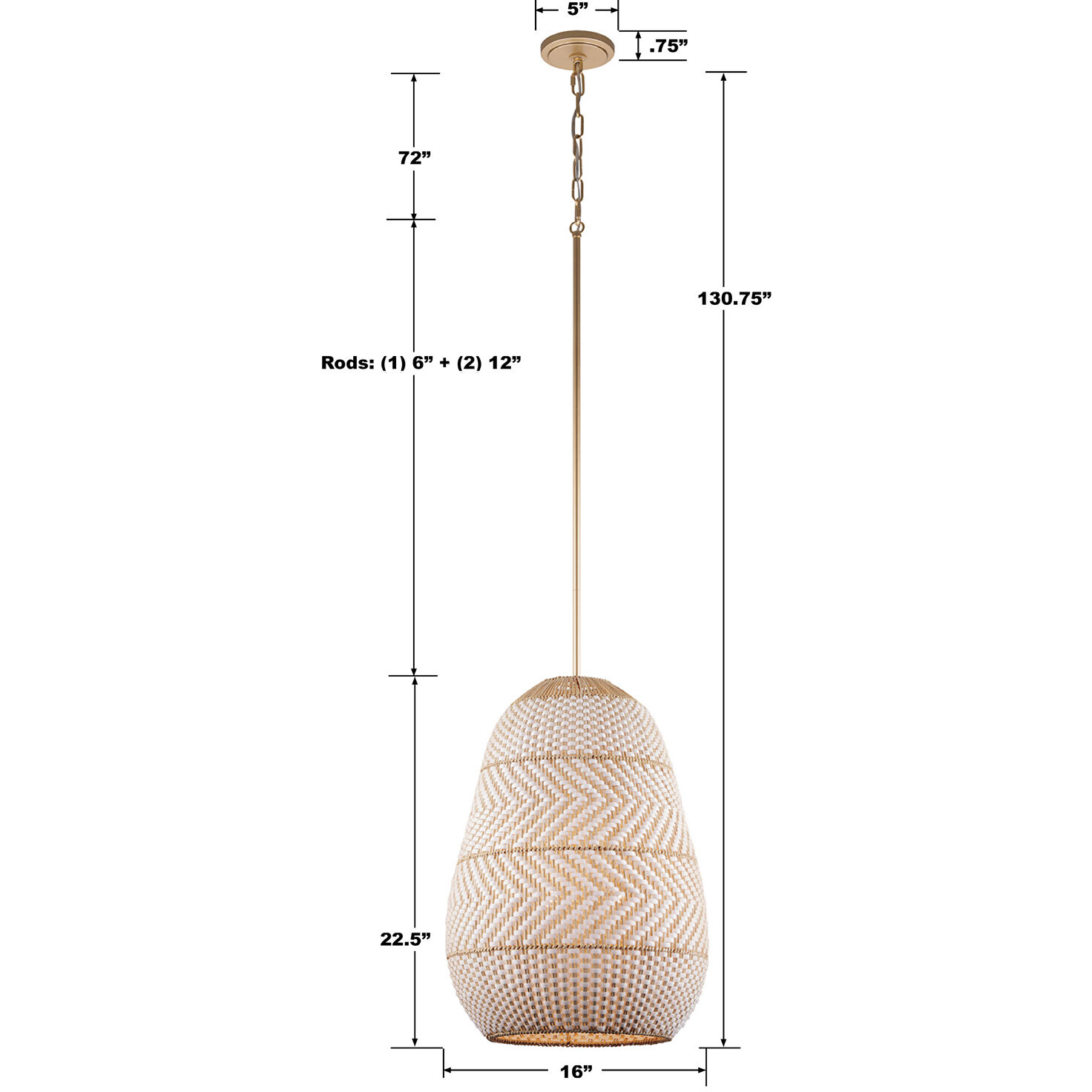 Zanzibar 3 Light 16 inch Soft Gold Pendant Ceiling Light