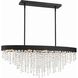 Winham 8 Light 36 inch Black Forged Linear Chandelier Ceiling Light