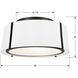 Fulton 3 Light 18 inch Black Semi Flush Ceiling Light