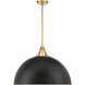 Soto Pendant Ceiling Light in Matte Black and Antique Gold