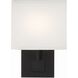Brent Bath Sconce Wall Light in Black Forged