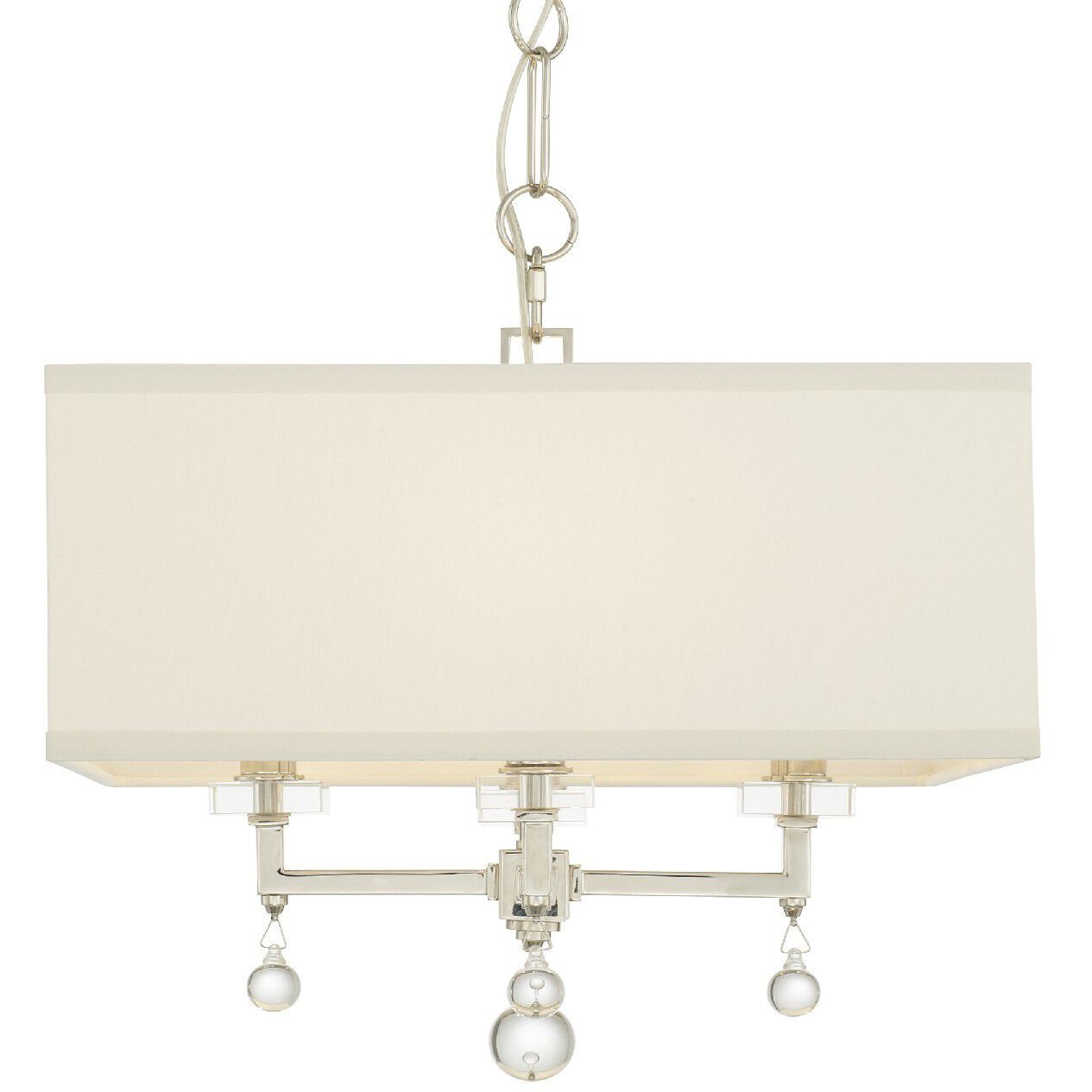 Paxton 4 Light 16 inch Polished Nickel Chandelier Ceiling Light