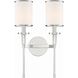 Hatfield 2 Light 12 inch Polished Nickel Sconce Wall Light