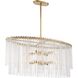 Bleecker 8 Light 36 inch Antique Gold Chandelier Ceiling Light