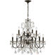 Butler 12 Light 29 inch English Bronze Chandelier Ceiling Light in Clear Swarovski Strass