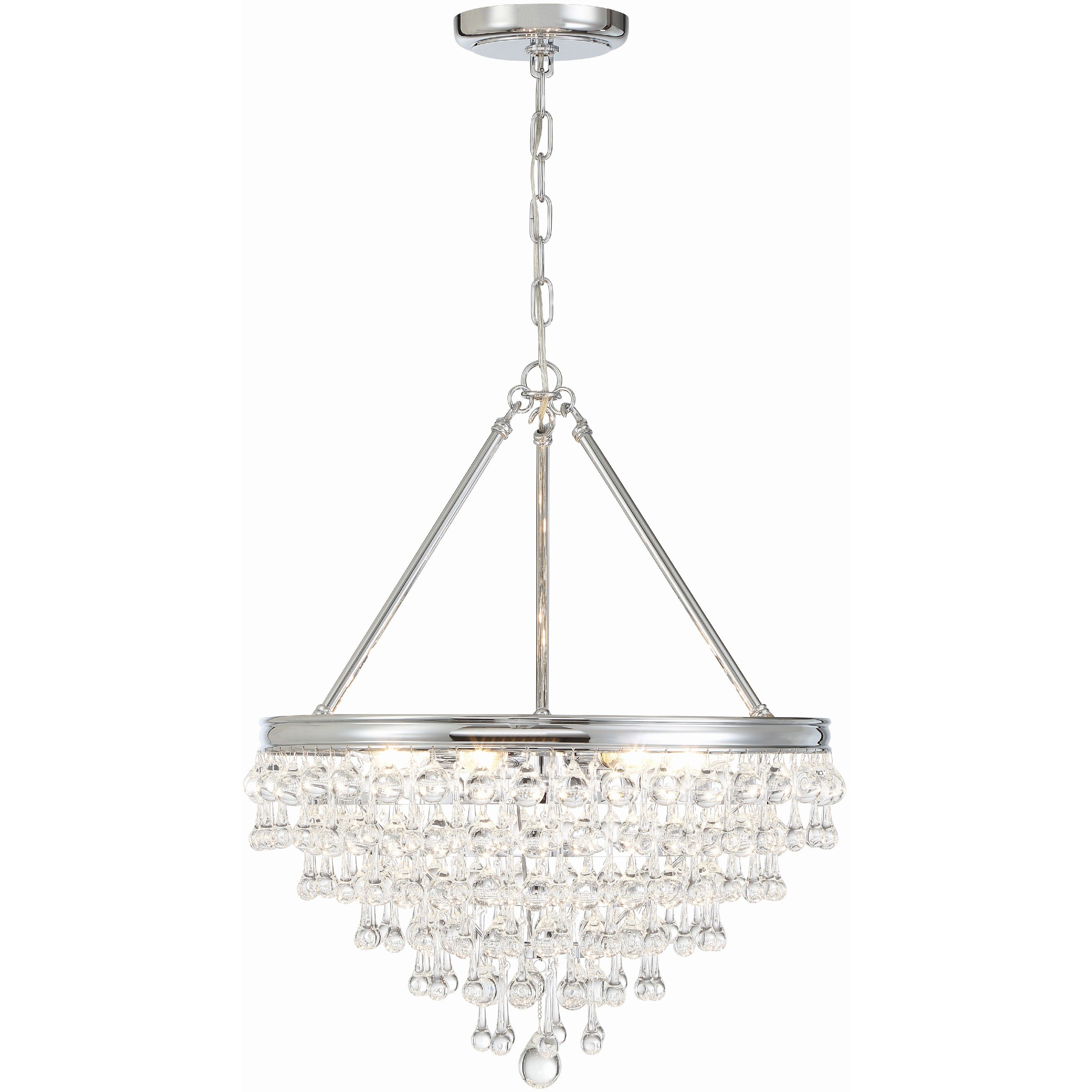 Calypso 6 Light 20 inch Polished Chrome Chandelier Ceiling Light