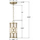 Jennings 1 Light 6.25 inch Aged Brass Mini Pendant Ceiling Light