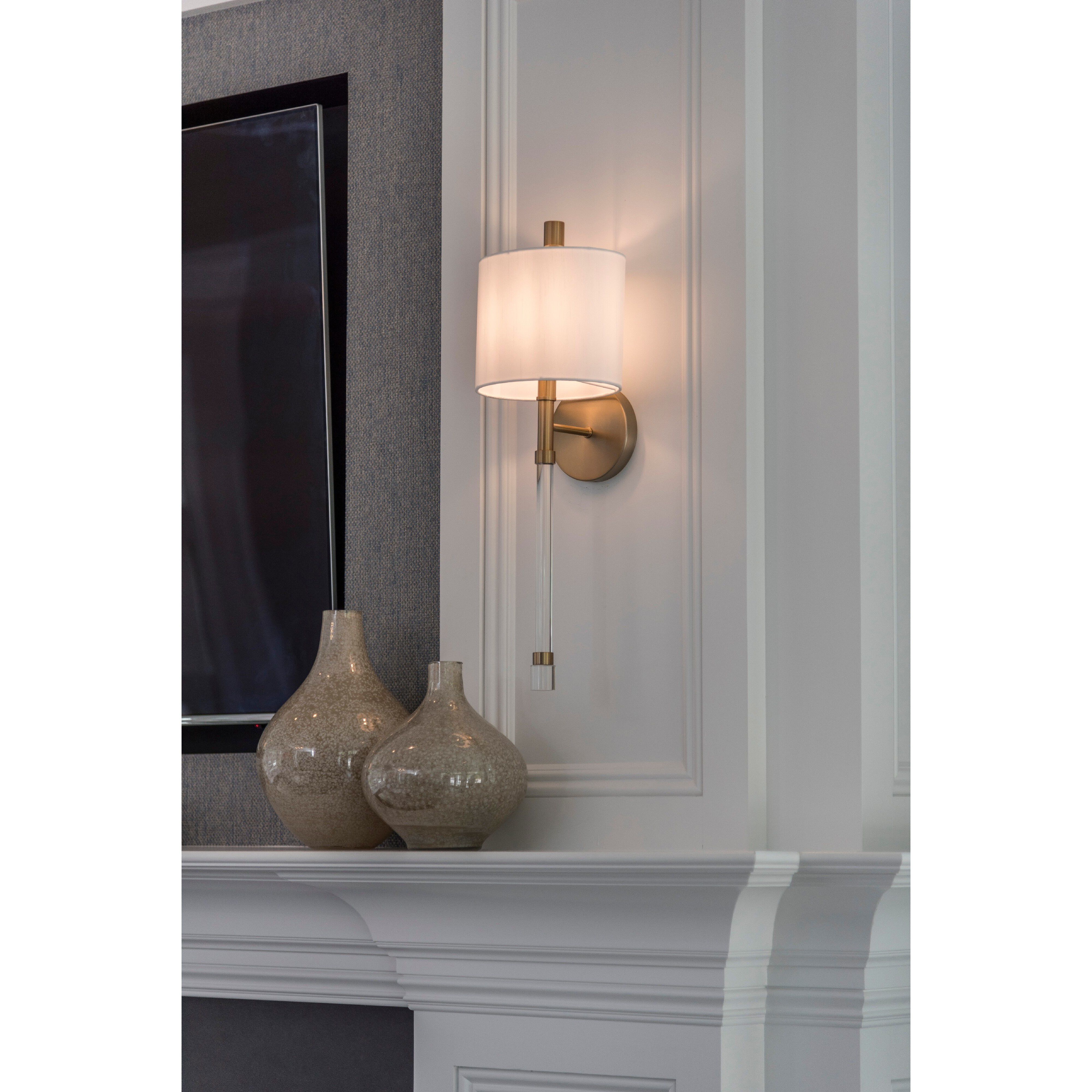 Rachel 1 Light 8 inch Vibrant Gold Sconce Wall Light
