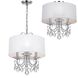 Othello 3 Light 14 inch Polished Chrome Semi Flush Ceiling Light