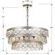 Coco 6 Light 22 inch Antique Silver Chandelier Ceiling Light