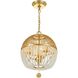 Duval 3 Light 12 inch Antique Gold Mini Chandelier Ceiling Light