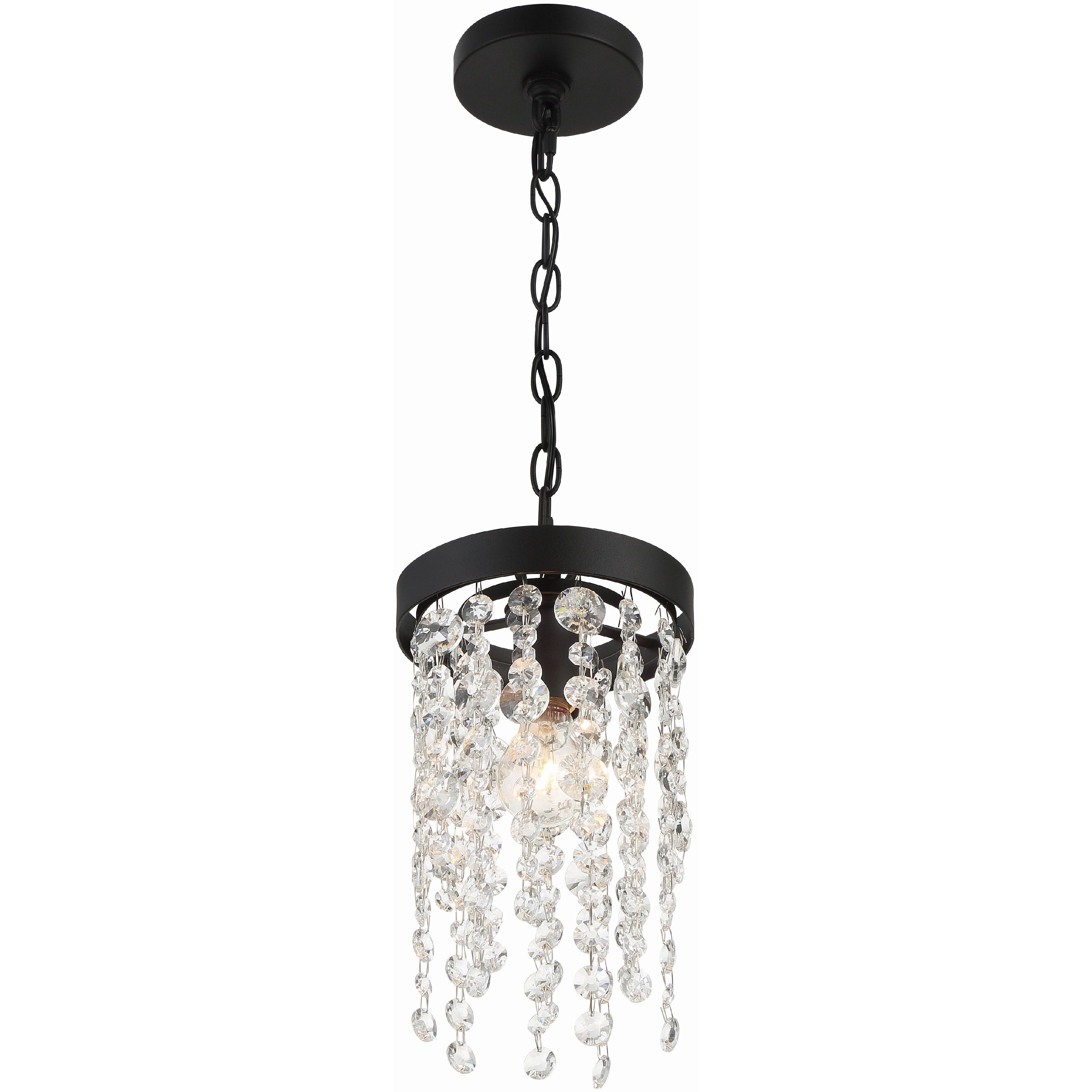 Winham 1 Light 7 inch Black Forged Mini Pendant Ceiling Light