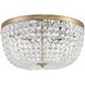 Nola 5 Light 20 inch Vibrant Gold Flush Ceiling Light