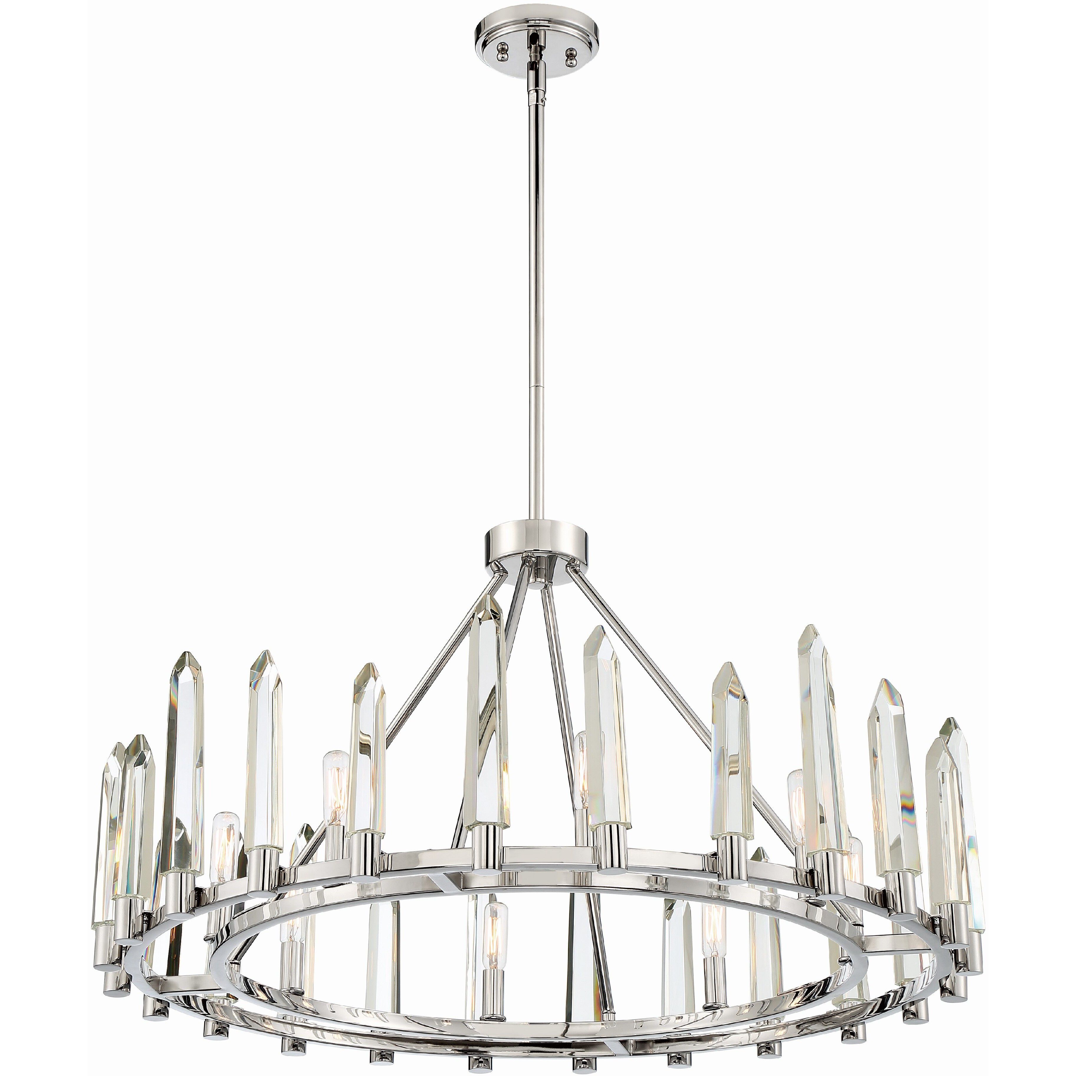 Watson 8 Light 32 inch Polished Nickel Chandelier Ceiling Light
