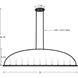 Abbott 11 Light 54 inch Black Chandelier Ceiling Light