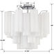 Addis 4 Light 17.75 inch Polished Chrome Semi Flush Ceiling Light in White
