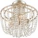 Arcadia 3 Light 15 inch Antique Silver Semi Flush Ceiling Light