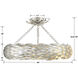 Broche 6 Light 24 inch Antique Silver Semi Flush Ceiling Light