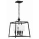Sylvan 4 Light 16 inch Black Forged Lantern Chandelier Ceiling Light