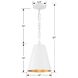 Alston 2 Light 10 inch Matte White/Antique Gold Mini Pendant Ceiling Light in Matte White and Antique Gold