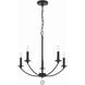 Mila 5 Light 23 inch Black Chandelier Ceiling Light