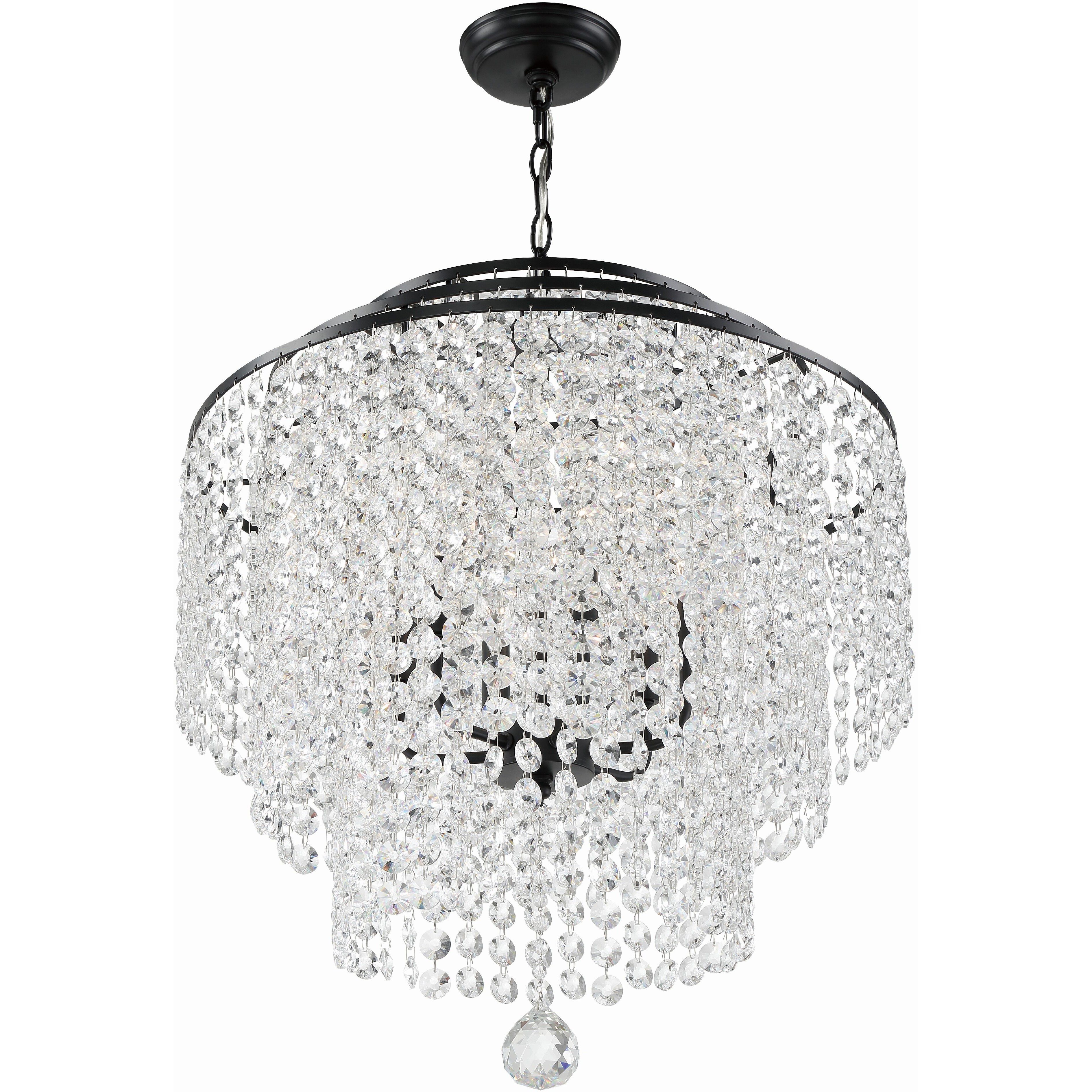 Gabrielle 6 Light 22 inch Matte Black Chandelier Ceiling Light