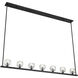 Aragon 7 Light 56 inch Matte Black Linear Chandelier Ceiling Light