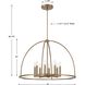 Abbott 8 Light 32 inch Vibrant Gold Chandelier Ceiling Light