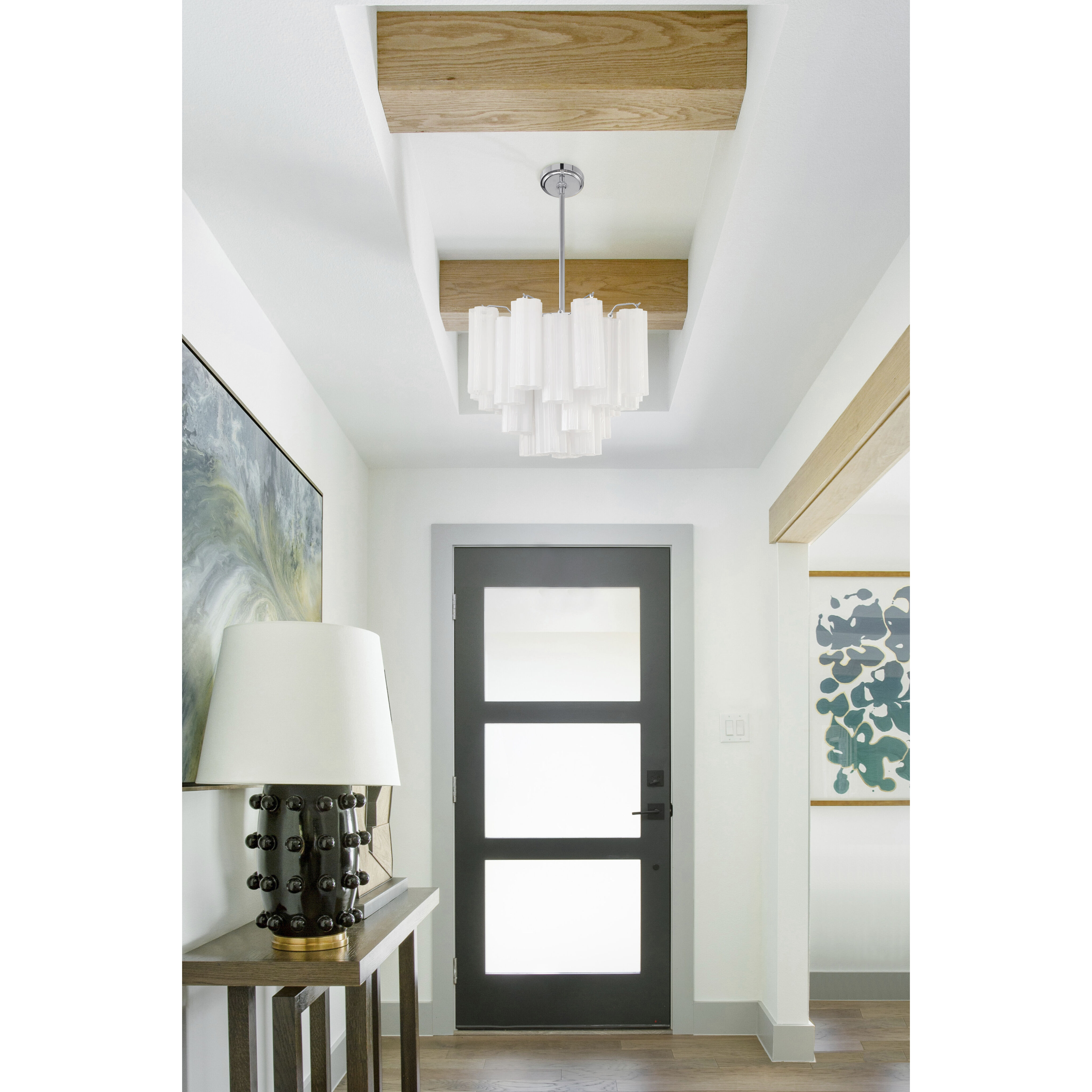 Addis 4 Light 17.75 inch Polished Chrome Mini Chandelier Ceiling Light in White