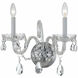 Traditional Crystal Sconce Wall Light in Clear Hand Cut, Polished Chrome