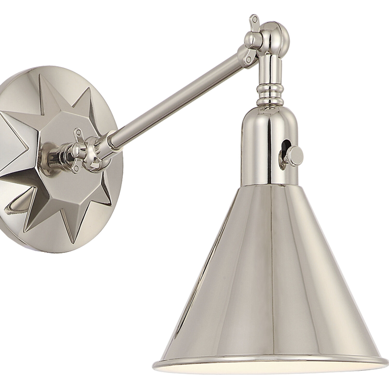 Morgan 17 inch 60.00 watt Polished Nickel Task Sconce Wall Light